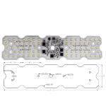 50W 220V 5700K 3030SMD DOB AC LED Module Linear Light Engine For LED Streetlight