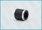 Silver Top Perfume Bottle Caps Round Shape Customized Size With Black Leather