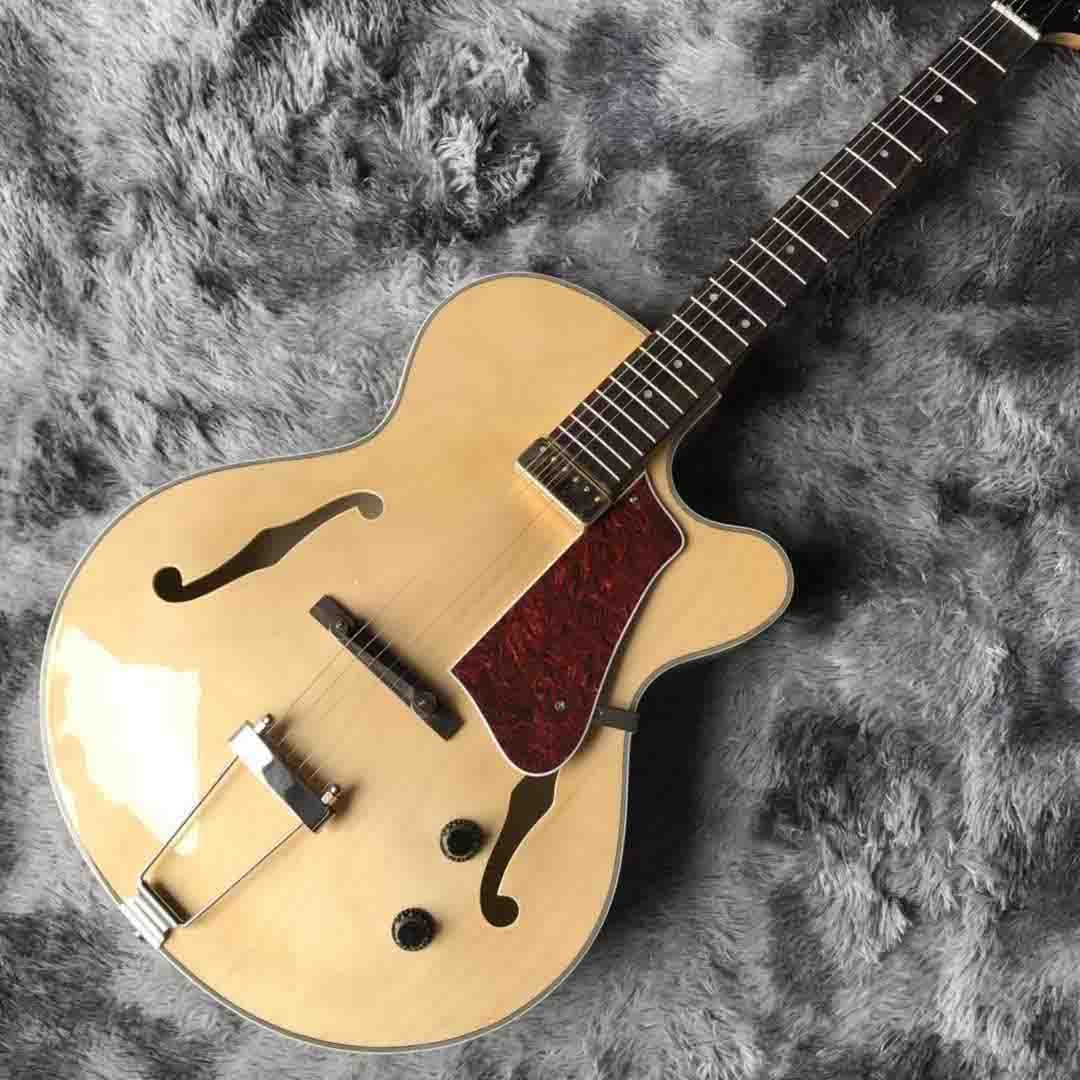 2020 New Godin Style Model Custom Grand 5th Avenue Jazz Electric Guitar in Natural