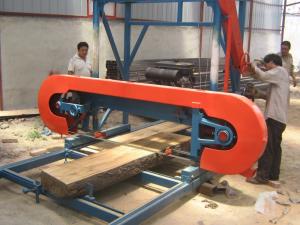 Wholesale Diesel power portable saw mill /Electric type Horizontal bandsaw mill machine from china suppliers