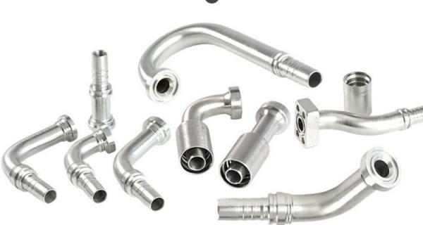 Galvanized Sheet Stainless Steel SAE 90 Elbow Flange 6000 Psi Hydraulic Hose
