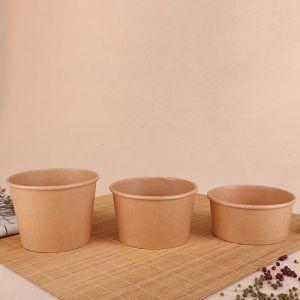 Biodegradable Ice Cream Containers PLA Coated Paper Printed 45 OZ