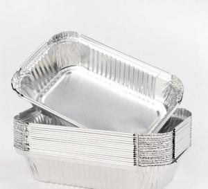 Wholesale Fastfood Aluminium Cooking Pans , Disposable Foil Pans With Lids Custom Thickness from china suppliers