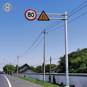 China 6-15M Steel Traffic Sign Pole Corrosion Resistant For Traffic Control System on sale