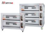 Durable Stainless Steel Three Deck Nine Trays Big Capacity Gas Bakery Oven For