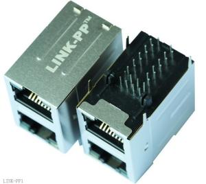Wholesale 2x1 Port Stacked A40-216-263-902 Rj45 Right Angle100M Transformer LPJ17634AENL from china suppliers