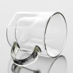 Hand Blown 70ml Double Wall Espresso Glass Cups Clear 2.5 Ounce With Handle