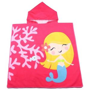 Wholesale Colored Beach Hooded Towel Poncho Childrens Swimming Towel from china suppliers