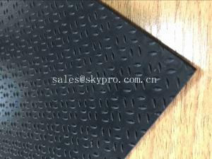 Wholesale Small Rice Pattern Rubber Mats Black Color Emboss Top , 1.5g/Cm3 Density from china suppliers