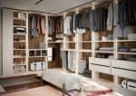 Walk In Customized Wardrobe Closet Modern Fitted Open Closet Without Door Penals