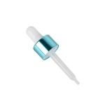 Plastic Cosmetic Pipette 20/410 Mirror Like Blue Aluminum Capped Plastic Dropper