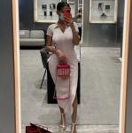 Polo Collar Hollow Backless High Waisted Maxi Dress Side Open
