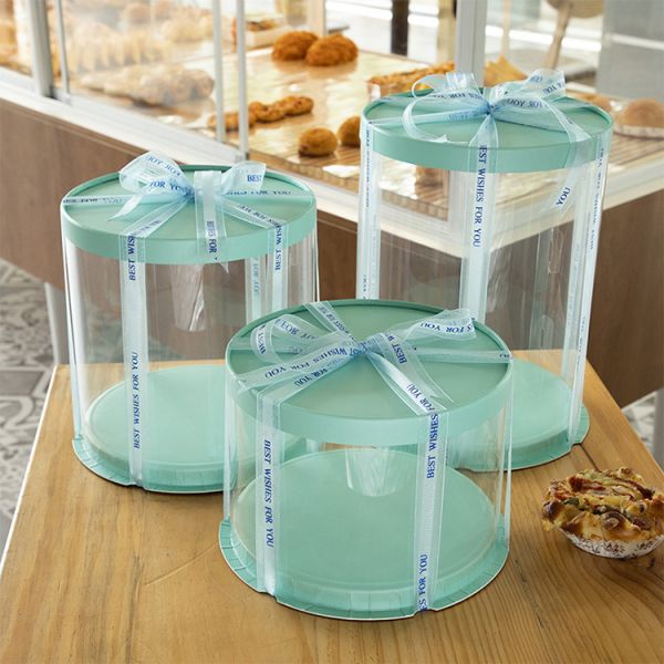 Luxury Custom Cake Box White Clear Square Transparent Birthday Party Gift Box