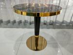 Smooth Round 75cm 70cm Wrought Iron Glass Coffee Table