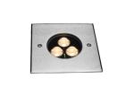 3 * 2W 6W 7W Square Front Cover Asymmetrical LED Inground Light