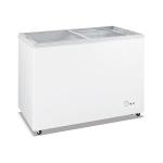 550L Commercial Chest Freezer With Top Open Sliding Two Flat Glass Door