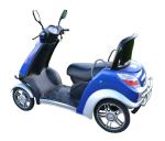 Comfortable 4 Wheel Power Scooters Blue Battery Operated Scooter With Four