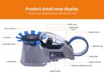 Auto Turntable Tape Dispenser Zcut 870 25mm Width ABS Material