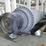 Base Welded Dump Truck Hydraulic Cylinder For Forging Press Carbon Steel gery