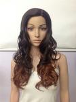 Japanese Kanekalon Fiber Long Wavy Synthetic Wigs With Bangs For Women