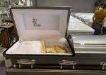 Customizable Interior Metal Casket For Obsequies Decorable Surface