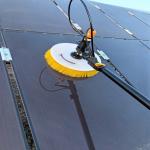 Photovoltaic Farms Washing Brush with Patented Micro-Gear Single-Head Rotation