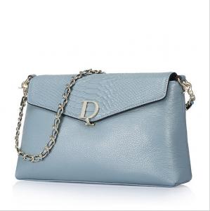 China Genuine leather handbags cowhide serpentine shoulder bag with D-lock on sale