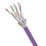 Purple Cat7 SFTP 23AWG CPR Dca-S2 D2 A1 PVC Cable For 10Gbps Network 1000FT