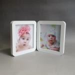 Wood Material Custom Photo Frame 12 Month Baby Handprint And Footprint Kit