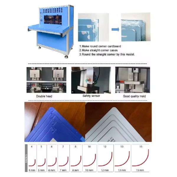 HX500CR Semi Auto Hardcover Book Corner Rounding Machine For Bookbinding Industry For BibleHX500CR Notebook Corner Making Machine HX500CR Notebook