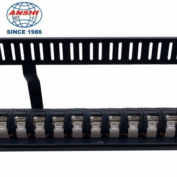 Cat6 UTP Rack Mount Patch Panel Unshielded Modular Type With Cable Manager