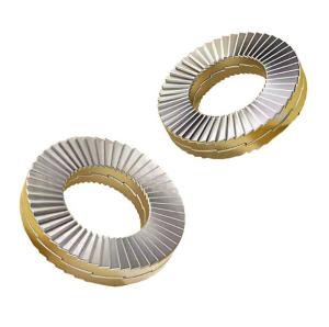 Wholesale Double Fold Self Locking Washer for Anti Loosing in Bonded Stainless Steel DIN25201 Dual Stacked Wedge from china suppliers