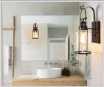 Loft retro iron garden yard wall lamp balcony glass outdoor wall light (WH-VR-42