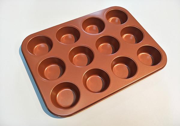 Steel 5 Piece Copper Bakeware Set with Nonstick Ti-Cerama Coating Super Strong 0