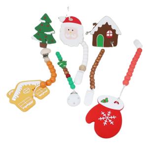 Wholesale DIY Silicone Christmas Tree Teether , Safe Soft Rubber Beads For Teething from china suppliers