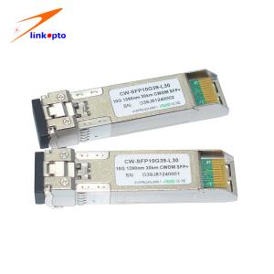 Wholesale 10G 1390nm 30KM Fiber CWDM SFP Modules SM Duplex LC Connector from china suppliers