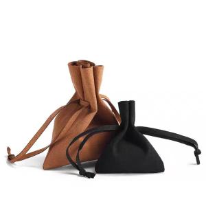 Wholesale Brown White Black Sunglasses Microfiber Pouch With Drawstring from china suppliers