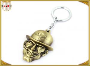 China Brass Plated Metal Key Ring , Customised Key Chains With Free Laser Engraved Logo on sale