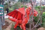 Long 2.5 M Artificial Outdoor Natureal Giant Dinosaur Statue For Shopping Mall