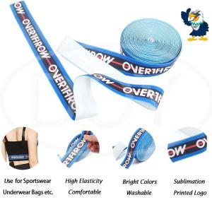 Wholesale Niris Lingerie Custom Printed Name Logo Roll Woven Fabric Polyester Bias Elastic Band Tapes for Underwear and Swimwear from china suppliers