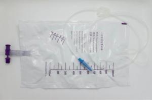 China Hospital Use Disposable Urine Bag With Cross Valve , Catheter Night Bag  on sale