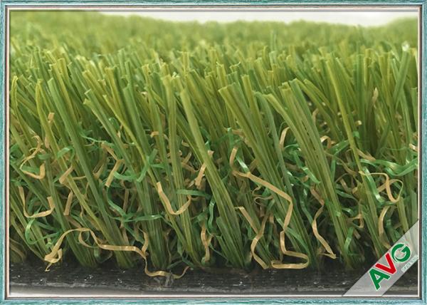 Field Green V Shaped Garden Artificial Grass For Garden / Residential 35 mm