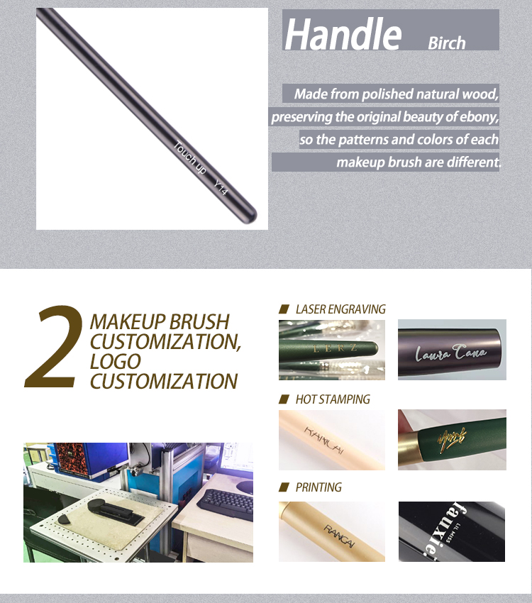 Exquisite Ultra-Thin Tongue-Shaped Eyeshadow Base Brush, OEM/ODM Services Available-Product Code: Y14