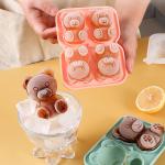 MHC Custom Shape Logo Factory Wholesale Pink Animal Ice Cube Tray Silicone Small