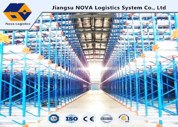 Selective Heavy Duty Shuttle Metal Pallet Racks Remote Controlled For Frozen