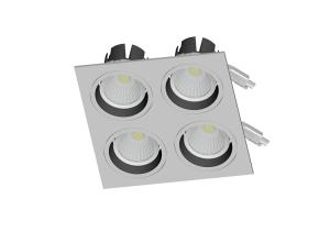 Wholesale new factory price 4*7W 25D Beam Angle Four Head 360 Degree Adjustable Of Led Downlight from china suppliers
