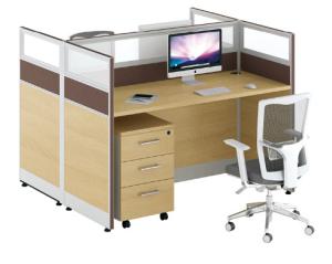 Wholesale modern 2 seater office galss partition table furniture from china suppliers