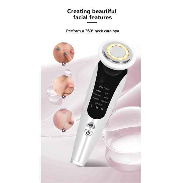 Home Multifunction Beauty Device Phototherapy Anti Wrinkle Microcurrent Face Massager