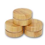 10gs Empty Round Cosmetic Packaging Bamboo Make up Eye Shadow Inner Aluminium