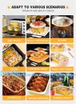 1400ml/3LB, Sturdy Aluminum Foil Pans With Lids For Cooking, Baking, Reheating,